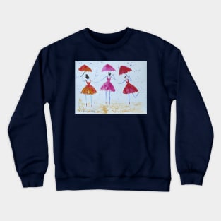 Ballerinas in the Rain! Crewneck Sweatshirt